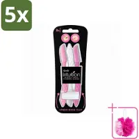 Wilkinson 5 x Intuition - Navulmesjes - Wenkbrauw Shaper - Precisie - 3 mesjes - Bulkverpakking - Wenkbrauw shaper - Douchemop - Haartjes verwijderen