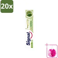 Signal 20 x - Integral & Actions - Tandpasta - Natuurlijke Kruiden - Gerecyclede Verpakking - 75 ml - Bulkverpakking - Tandpasta - Douchemop - Natuurlijke kruiden