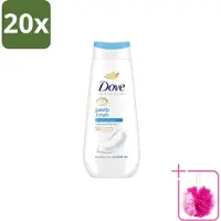Dove 20 x – Douchegel – Advanced Care Gentle Scrub – 225 ml - Bulkverpakking - Douchegel - Douchemop - Exfoliatie