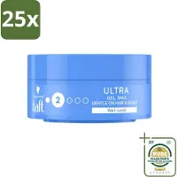 Taft 25 x - Ultra 2 - Gel Wax - Wetlook - 75 ml - Wasstrips - Haar Wax - Gel Wax - Wetlook - Haartypen - Haar Structuur