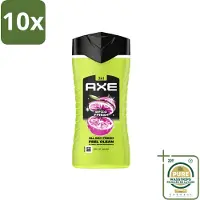 Axe 10 x - 3-in-1 Douchegel - Epic Fresh - Grapefruit & Tropical Pineapple - Fresh Boost - 250 ml - Wasstrips - Douchegel - Frisheid - Geur - Lichaam - Gezicht