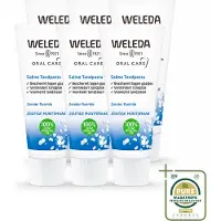 Weleda 6 x - Tandpasta Saline - 75ml - Wasstrips - Tandpasta Saline - Mondgezondheid - Tandplak Voorkomen - Tandsteen Voorkomen - Natuurlijke Tandpasta