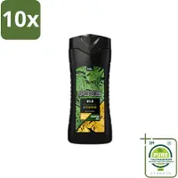 Axe 10 x - Douchegel - Wild - 400 ml - Grootverpakking - Vaatwasstrips - Douchegel - Frisheid - Mojito - Cederhout -