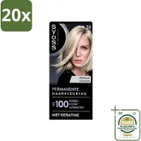 Syoss 20 x - Coloration 9-53 Silver Blush - Haarverf - Grijsdekking - Vermindert Haarbreuk - Wasstrips - Haarverf - Haarkleur - Grijsdekking - Haarverf 9-53 - Haarverf 9-53 Silver Blush