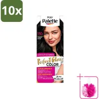 Palette 10 x Poly - Haarverf - Glossy Zwart 110 - 115ml - Bulkverpakking - Haarverf - Douchemop - Glossy Zwart