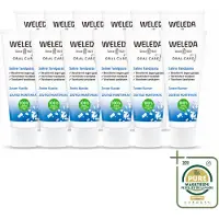 Weleda 12 x - Tandpasta Saline - 75ml - Wasstrips - Tandpasta Saline - Mondgezondheid - Tandplak Voorkomen - Tandsteen Voorkomen - Natuurlijke Tandpasta