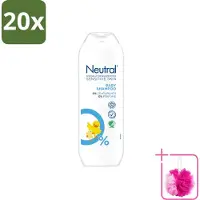Neutral 20 x - Babyshampoo - Gevoelige huid - Parfumvrij - Zonder Kleurstoffen - 250 ml - Bulkverpakking - Baby shampoo - Douchemop - Hypoallergenisch shampoo