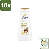 Dove 10 x Douchecrème - Nourishing Care - Arganolie - 400 ml - Wasstrips - Douchegel - Hydraterend - Voedend - Droge Huid - Arganolie