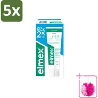Elmex 5 x - Tandpasta - Sensitive Duopack - Gevoelige Tanden - 2 x 75 ml - Bulkverpakking - Gevoelige tanden - Douchemop - Tandpasta