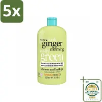 Treaclemoon 5 x – Douchegel – One Ginger Morning – 500 ml - Wasstrips - Douchegel - Gember - Energie - Verfrissend - Huidverzorging
