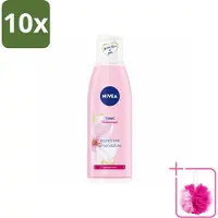 Nivea 10 x - Gezichtstonic - Essentials Verzachtende Tonic - Voor droge & gevoelige huid - Met Amandelolie & Hydramine - 200 ml - Bulkverpakking - Gezichtstonic - Douchemop - Droge huid