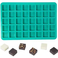 Famanu – Vierkante siliconen mal met 40 holtes voor chocolade, ijs en snoep zelfmaken