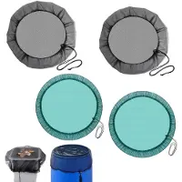 Famanu - Regenton net cover set - Bescherming tegen bladeren en vuil - Fijnmazig net - Zwart 4 stuks