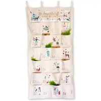 Famanu – Adventskalender wandkalender met kerstthema en ruime zakken