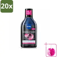 Nivea 20 x – Micellair Reinigingswater – Waterproof Expert – 400 ml - Bulkverpakking - Reiniging make-up - Douchemop - Make-up verwijderen