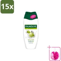 Palmolive 15 x – Douchecrème – Naturals Olive & Milk – 250 ml - Bulkverpakking - Douchecrème - Douchemop - Olijf en melk