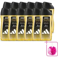 Adidas 12 x - 3-in-1 Douchegel - Victory League - Vibrant & Spicy - Gerecyclede Verpakking - 250 ml - Bulkverpakking - Douchegel - Douchemop - 3-in-1