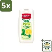 Tahiti 5 x – Douchegel – Yuzu Peps Yuzu & Munt - 250 ml - Wasstrips - Douchegel Yuzu Munt - Frisse Douchegel - Yuzu En Munt - Energieke Douchegel - Verkoelende Douchegel