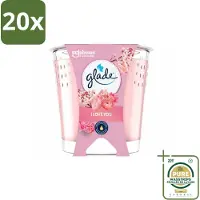 Glade 20 x - Geurkaars I Love You - 100% Raapzaadwas & Vegan - 112 g - Wasstrips - Geurkaars - Vegan - Duurzaam - Bloemige Geur - I Love You