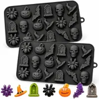 Famanu – Halloween siliconen mal, 36 holtes, geschikt voor gummy, ijs en snoep