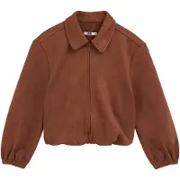 We fashion suèdelook bomberjack - cognac Jas Bruin Effen - maat 146/152