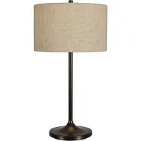 BELID Soft tafellamp Linnen naturel-metallisch brons, Ø34x64 cm
