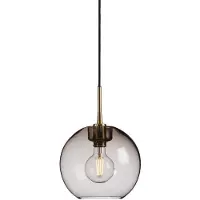 BELID Gloria hanglamp Ø26 cm Messing-rookglas