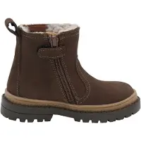 BunniesJR leren enkelboots met profielzool - donkerbruin Jongens Leer - maat 24
