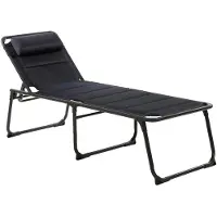 Travellife Travelife Barletta Ligbed Blauw - Rugleuning in 6 standen verstelbaar - Stevig en lichtgewicht aluminium frame - Draagvermogen 120 kg