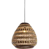 Light & Living Rotan hanglamp Soluna Ø 47cm - donkerbruin naturel