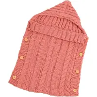 CHPN - Baby Slaapzak - Baby doek - Baby slaap zak - Met Knopen - Roze - Babykamer - Kraamkado - Baby Uitzetlijst - Gebreide deken voor de baby