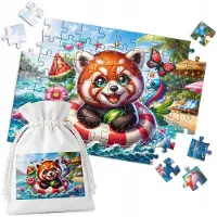 WORLD CASE Puzzel Rode Oceaan Panda 70 Stukjes - Leerzaam Speelgoed