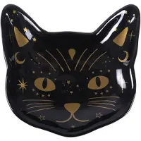 Something Different - Magick Black Cat Face Decoratie schaaltje - Zwart