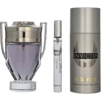 Paco Rabanne Rabanne Invictus Eau de Toilette 100 ml + Eau de Toilette Mini 10 ml + Deodorantspray 150 ml (voor heren)