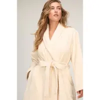 Hunkemoller Badjas van zachte fleece Wit Dames | Maat: XS/S