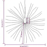 vidaXL Kerstverlichting vuurwerk 140 blauwe LED's 17 cm