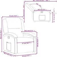 vidaXL Fauteuil verstelbaar stof crèmekleurig