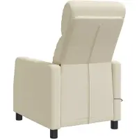 vidaXL Massage Relaxstoel Crèmekleurig Kunstleer