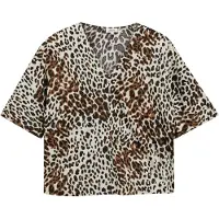 s.Oliver Blouse crème / donkerbruin / zwart