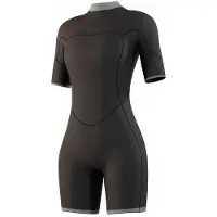 Mystic Brand Flatlock 3/2mm Dames Shorty Met Korte Mouwen En Rits Op De Rug