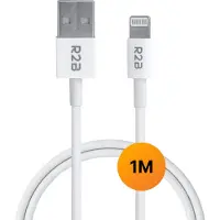 R2B USB-A Oplaadkabel Geschikt voor Lightning – 1 Meter – Wit