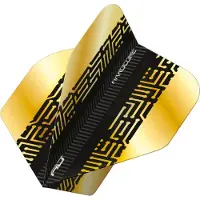 Red Dragon - Hardcore Premium Goud en Zwart Maze Dartvluchten - 3 set per pakket (9 vluchten in totaal)