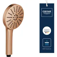 GROHE Vitalio Joy+ 120 Handdouche - 3 Straalsoorten - AquaBooster - AquaCalibrator (7 L/Min) - Geborsteld Warm Sunset