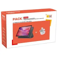 Lenovo Tablet Pack Tab 10.1" 64 Gb Lunar Grey + Beschermhoes Grijs + Draadloze In-ear Hoofdtelefoon E310 Wit
