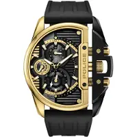 Police Analoog horloge zwart