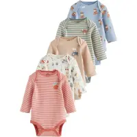 Next Rompertje/body beige / lichtbeige / rood / wit