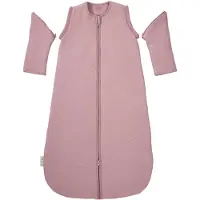 Meyco Baby Studio Collection Classic Baby Slaapzak - Afritsbare Mouwen - Purple Pink - 70cm - 2.5 TOG
