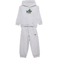 Adidas Originals Joggingpak lichtgrijs / groen / lila / zwart