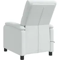 vidaXL Massage Relaxstoel Wit Stof