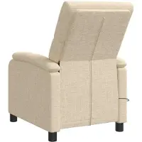 vidaXL Massage Relaxstoel Crèmekleurig Stof